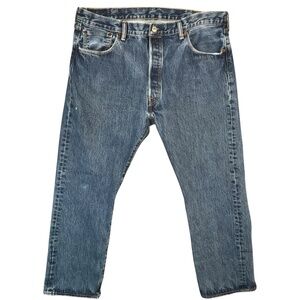 VTG Levi's 501 Jeans W40 L30 Blue Classic Fit Straight Leg Casual Button Fly‎